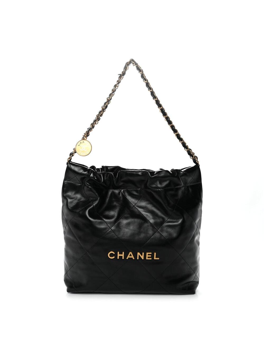 Shiny Calfskin Quilted Small Chanel 22 #295063C50B